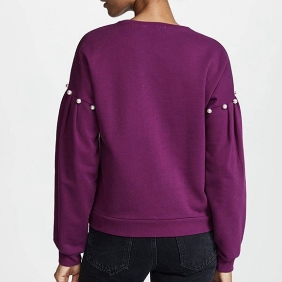 HOST PICK • Rebecca Minkoff Ellison Plum Pearl Sweatshirt - size XS - Picture 4 of 7